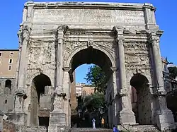 Arc de Septime Sévère, IIIe&nbsp;siècle, Rome.