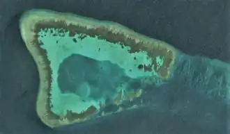 Image satellite du récif Ardasier prise par la NASA.