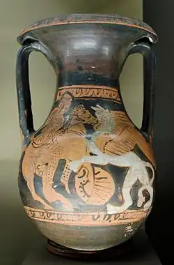 Combat entre une Arimaspe et un griffon,"style de Kertch".Collection Tochon