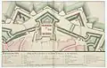 Plan du fort Griffon à Besançon.