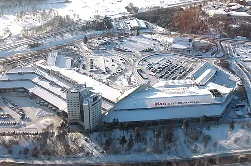 Le centre commercial près de l'aéroport d'Arlanda.
