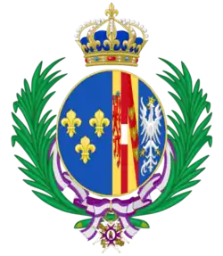 Description de l'image Armes alliance Autriche-Este et France.png.