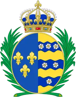 Armoiries de la princesse Marie-Marguerite Vargas Santaella, duchesse d'Anjou.