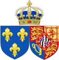 Armes d’alliance du roi Alphonse XIII et de Victoire-Eugénie en tant que prince et princesse de France.