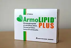 Boîte de compléments alimentaires Armolipid-Plus du laboratoire Rottapharm