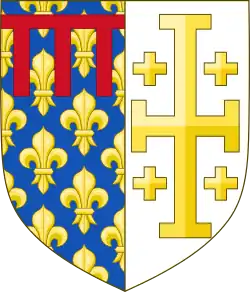 blason de Charles d'Anjou comme roi de Jérusalem