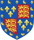 Écu d'Edmond Tudor, 1er&nbsp;comte de Richmond, demi frère d'Henri VI.