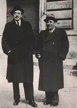 Mondadori et Trilussa, vers 1930.