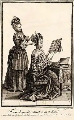 Femme de qualité à sa toilette, Gallica