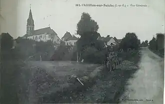 Arrivée de Saint-Erblon, après le pont de la Seiche