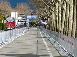 L'arrivée du point de vue des coureurs.