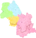 Arrondissements de l'Isère entre 1806 et 1852.