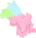 Arrondissements de l'Isère entre 2015 et 2016.
