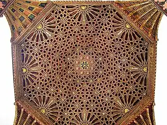 Plafond à caissons, sacristie de l'église de Santiago&nbsp;(es)