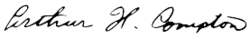 signature d'Arthur Compton