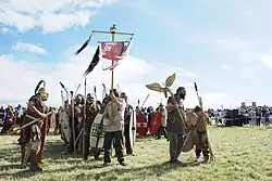 Troupe de reconstitution gauloise en démonstration  lors des Arverniales 2017