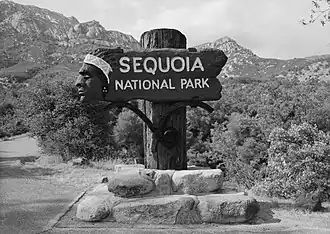 Panneau d'entrée de Ash Mountain.