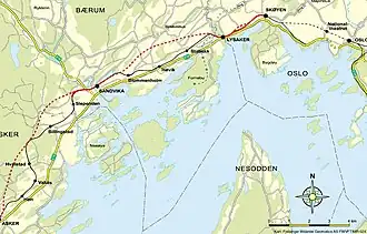 Voir la carte de la ligne.