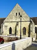 Pignon de la chapelle latérale sud.