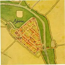 Asperen par Jacob van Deventer, 1560.