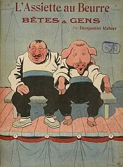 Couverture de L'Assiette au beurre, no&nbsp;88, « Bêtes et gens » (1902).