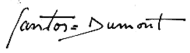 signature d'Alberto Santos-Dumont