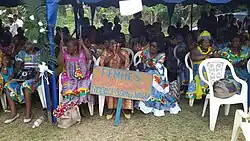 Les femmes de l'association Ndjock Yambi Negbè au défilé le 8 mars 2017 à Hikoadjom