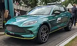 L'Aston Martin DBX utilisée comme voiture médicale pour le Championnat du monde de Formule 1 2021 de Formule 1.
