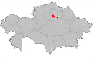 Localisation de District d'Astrakhan
