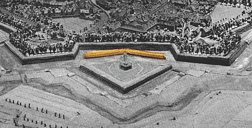 Tenaille simple vue sur le plan-relief d'Ath.