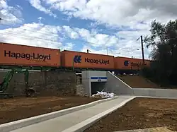 Entrée orientale du tunnel peu avant la fin des travaux (septembre 2023)