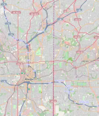 voir sur la carte d’Atlanta