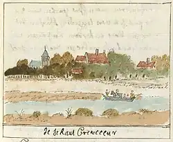 Aperçu du fort au XVIIIe&nbsp;siècle dans l'"Atlas Schoemaker" (1710) localisé en Gueldre.