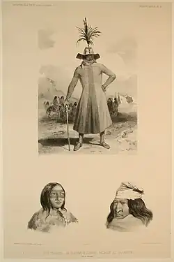 Chef patagon en costume de guerre