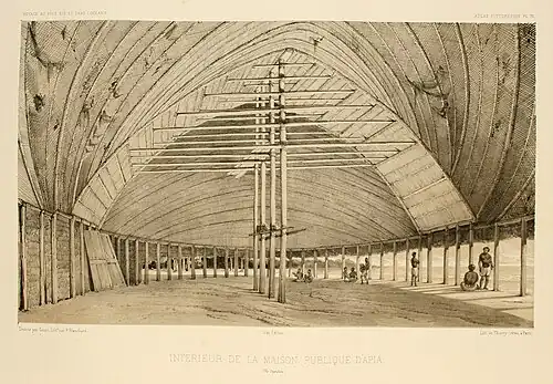 Intérieur de la maison publique d'Apia