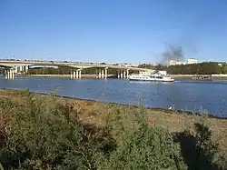 Le pont sur l'Oural à Atyraou, entre l'Europe et l'Asie.
