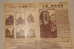 Document imprimé avec des gravures d'édifices touristiques dont une tour romaine.