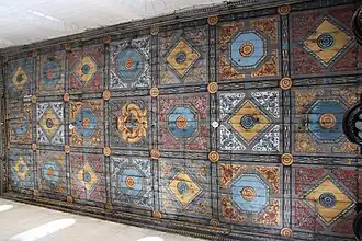 Le plafond à caissons peints (Inscrit MH).