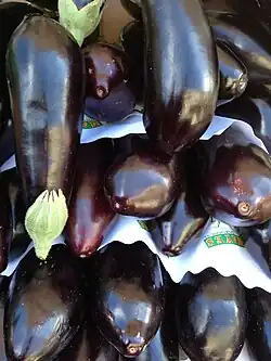 Aubergines.