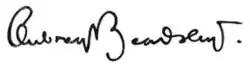 signature d'Aubrey Beardsley