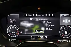 Menu de l’Audi MMI