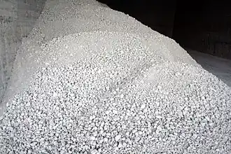 Minéraux d'argile après préparation.