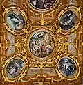 Détail d'un caisson du plafond