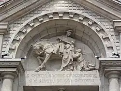 Saint Martin et le mendiant, tympan de l'église Saint-Martin