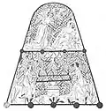 Dessin de l'aumônière de Thibaud&nbsp;IV.