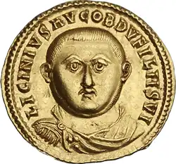 Auréus de Licinius, 308-324 EC (co-empereur avec Constantin)