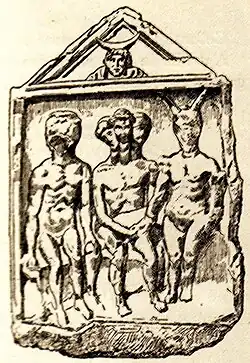 Gravure d'un autel gaulois (éduen)