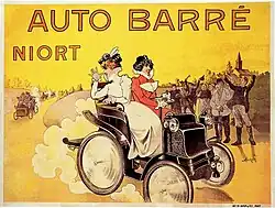Auto Barré Niort, affiche de Marcellin Auzolle, 1903.