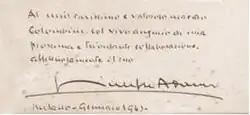 signature de Giuseppe Adami