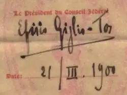 signature d'Efisio Giglio-Tos